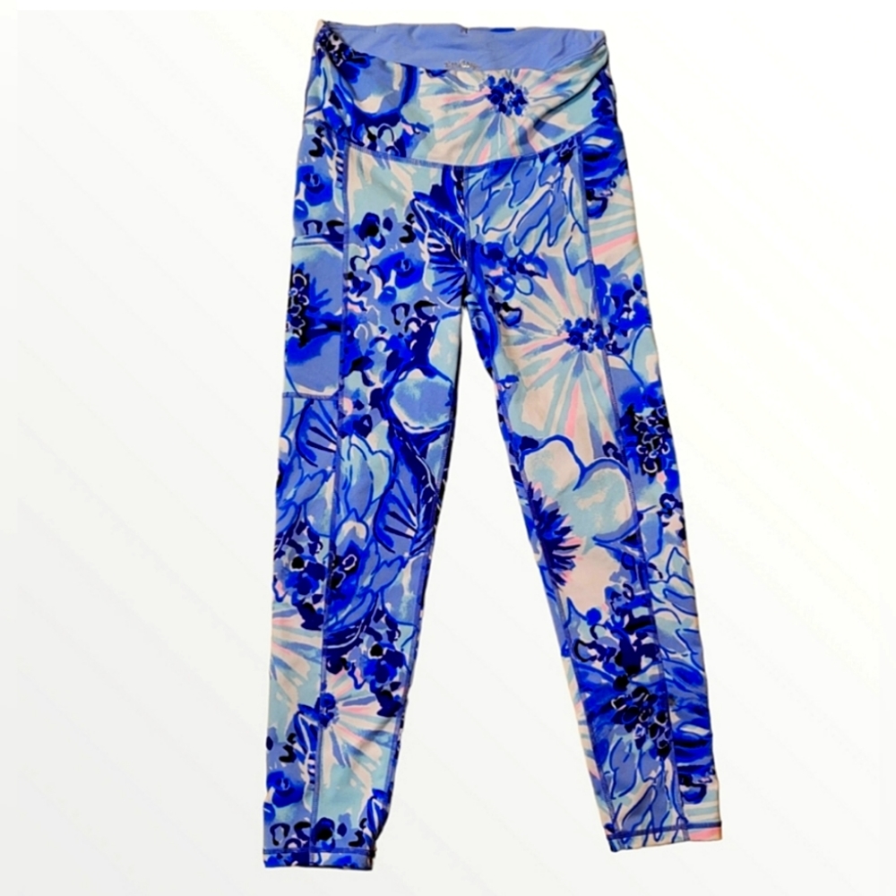 Lilly Pulitzer Luxletic Catch n Keep Leggings size Xtra, Xtra small EUC